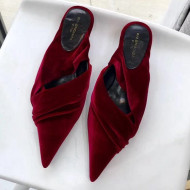 Balenciaga Velvet Knife Mules Red 2019