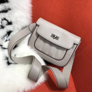 Hermes Swift Leather Berliner 20cm Shoulder Bag Light Grey 2017