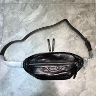Balenciaga Crinkled Leather Belt Bag Black 2021 2021 06