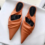 Balenciaga Satin Knife Mules Orange 2019 