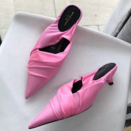 Balenciaga Satin Knife Mules Pink 2019 