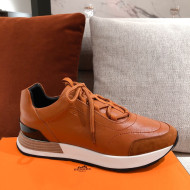 Hermes Patchwork Sneakers Brown 2021 06 (For Women and Men)