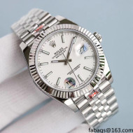 Rolex Datejust Watch 41mm for Men 2022 Top Quality Silver/White