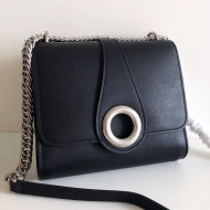 Burberry Small Leather Round Ring Shoulder Bag Black 2019