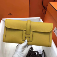 Hermes Jige Elan 29 Epsom Leather Clutch Bag Yellow 2019