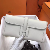 Hermes Jige Elan 29 Epsom Leather Clutch Bag Off-white 2019