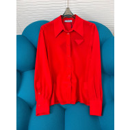 Prada Silk Shirt Red 2022 031232