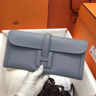 Hermes Jige Elan 29 Epsom Leather Clutch Bag Pale Blue 2019