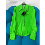 Prada Silk Shirt Green 2022 031233