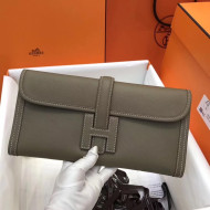 Hermes Jige Elan 29 Epsom Leather Clutch Bag Grey 2019