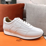 Hermes Chris Calfskin Sneakers White 2021 20 (For Women and Men)