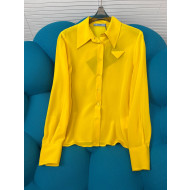 Prada Silk Shirt Yellow 2022 031234