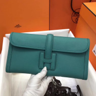 Hermes Jige Elan 29 Epsom Leather Clutch Bag Turquoise 2019