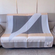 Hermes Cashmere Blanket 135x170cm Grey 2021 21100781