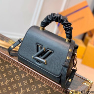 Louis Vuitton Twist PM Top Handle Shoulder Bag in Taurillon Leather M58571 Black 2021