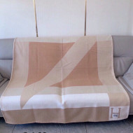 Hermes Cashmere Blanket 135x170cm Beige 2021 21100783
