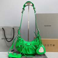 Balenciaga Le Cagole Lambskin XS Shoulder Bag Green/Aged Silver 2021