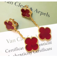 Van Cleef & Arpels Two Clovers Earrings 2061212 Red 2020