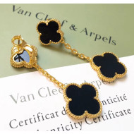 Van Cleef & Arpels Two Clovers Earrings 2061213 Black 2020