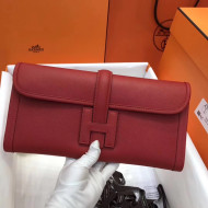 Hermes Jige Elan 29 Epsom Leather Clutch Bag Red 2019