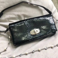 Miu Miu Crystal Sequin Shoulder Bag 5BD233 Black 2019