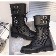 Dior Black D-Trap Matte Calfskin Low Boot 2020