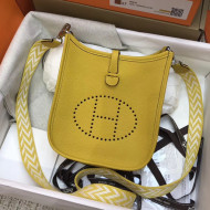 Hermes Evelyne Mini Bag in Original Togo Leather 17cm Yellow 