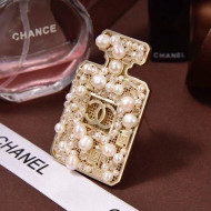 Chanel Pearl Crystal Charm Bottle Brooch AB4401 2020