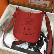 Hermes Evelyne Mini Bag in Original Togo Leather 17cm Red 