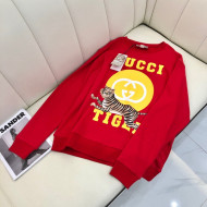 Gucci Tiger Interlocking G Sweatshirt Red 2022 25