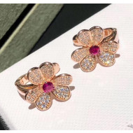 Van Cleef & Arpels Crystal Earrings 40 Pink Gold 2020