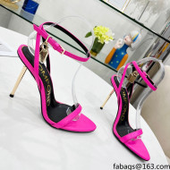 Tom Ford Leather Padlock Pointy Naked Sandals 105mm Heel Hot Pink 2022 