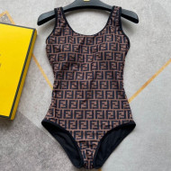 Fendi FF One-Piece Swimwear FS34 Brown 2021