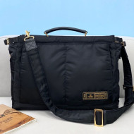 Fendi Men's Peekaboo Nylon Large Bag Black 2021