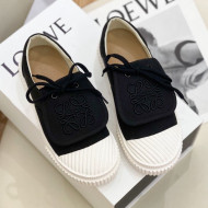 Loewe Canvas Sneakers with Embroidered Logo Black 2021