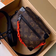 Louis Vuitton Men's Mini Soft Trunk Monogram Canvas Box Shoulder Bag M44480 Coffee 2019