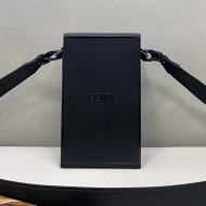 Fendi Wood and Leather Vertical Box Mini Bag Black 2021