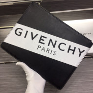 Givenchy Paris Leather Medium Pouch Black/White 17 2021