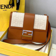 Fendi Men's Flat Baguette Bag Brown Leather 2021
