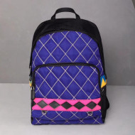 Prada Fabric Backpack 2VZ006 Purple/Black 2018