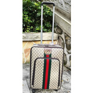 Gucci 360° Wheels GG Web Luggage Suitcase 20 inches 2019 05