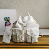 Prada Medium Nylon Backpack 1BZ811 White 2021