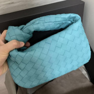 Bottega Veneta Mini BV Jodie Hobo Bag in Woven Lambskin Blue 01 2020