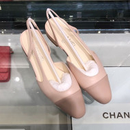 Chanel Flat Slingbacks Ballerina G31319 Light Pink 2019