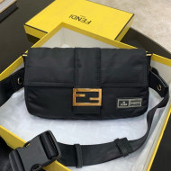 Fendi Men's Baguette Fendi and Porter Nylon Medium Shoulder Bag/Belt Bag Black 2019 