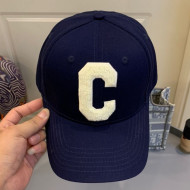 Celine Canvas C Baseball Hat Blue 2021