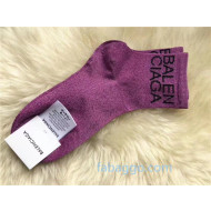 Balenciaga Logo Short Socks Pink 05 2020