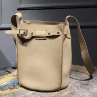 Celine Big Bag Bucket Bag With Long Strap in Grained Calfskin Beige 2018