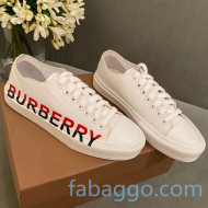 Burberry Canvas Low-Top Sneakers with Side Logo White/Multicolor 2020