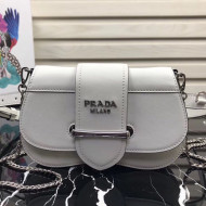 Prada Sidonie Leather Belt Bag 1BL021 White 2019